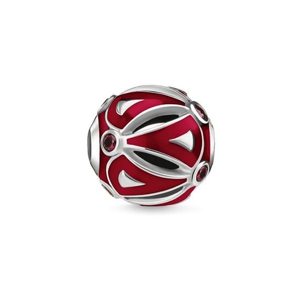 Thomas Sabo Piros háromszög ezüst karma gyöngy K0279-914-10