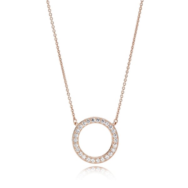 Pandora ékszer A Pandora szívei rozé nyaklánc 580515CZ-45