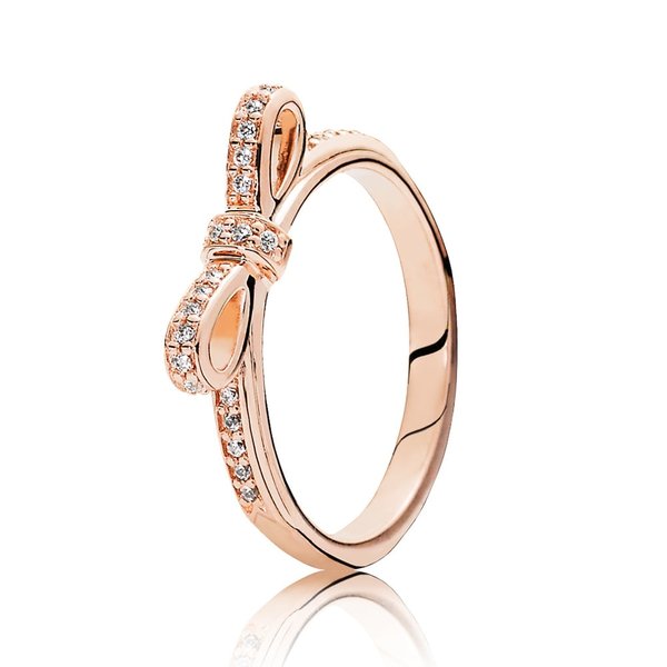 Pandora ékszer Szikrázó masni rozé ezüst gyűrű 