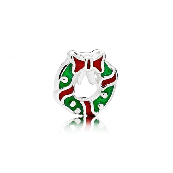Pandora ékszer Karácsonyi koszorú petite medálelem 796397ENMX