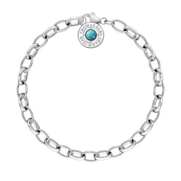 Thomas Sabo Charm Club ezüst karkötő türkizzel 
