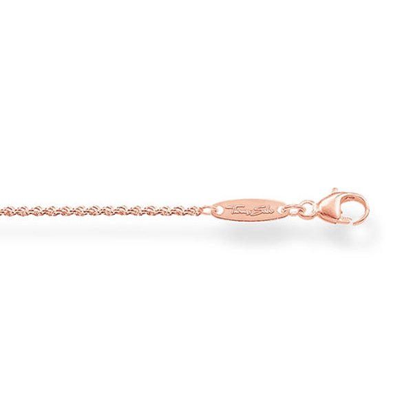 Thomas Sabo 18K rózsaarannyal bevont csavart ezüst nyaklánc KE1348-415-12-L40
