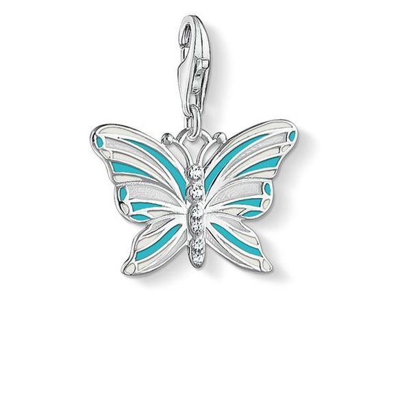 Thomas Sabo Türkiz pillangó charm 1515-041-17