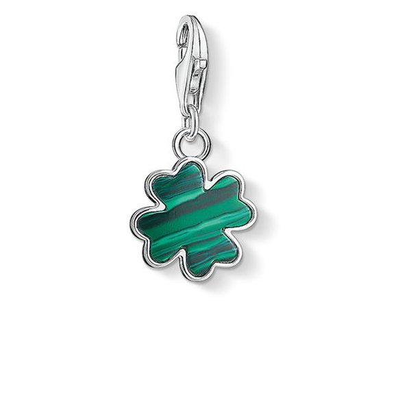 Thomas Sabo Zöld lóhere ezüst charm 1562-475-6