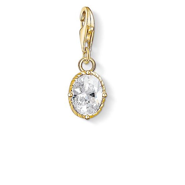 Thomas Sabo Fehér kő arany charm 1673-414-14
