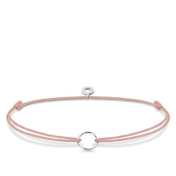 Thomas Sabo Bézs textil karkötő ezüst karikával LS068-173-19-L20