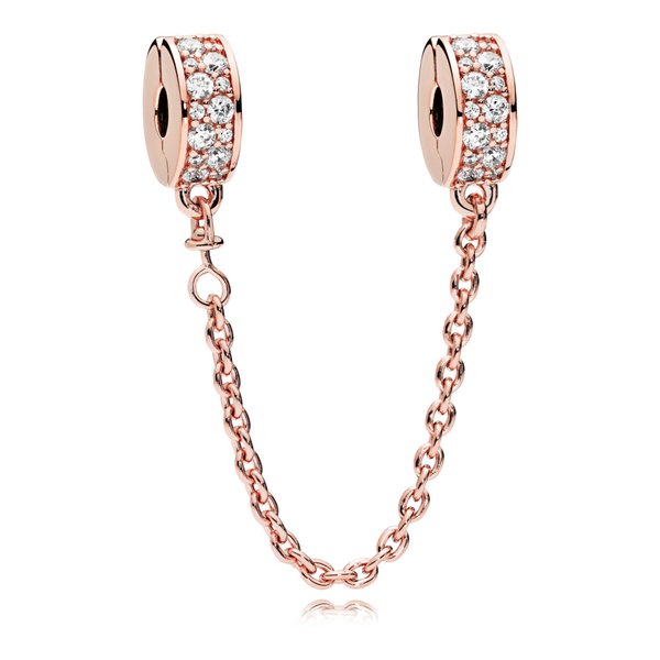 Pandora ékszer Rozé biztonsági lánc cirkóniával 786322CZ-05