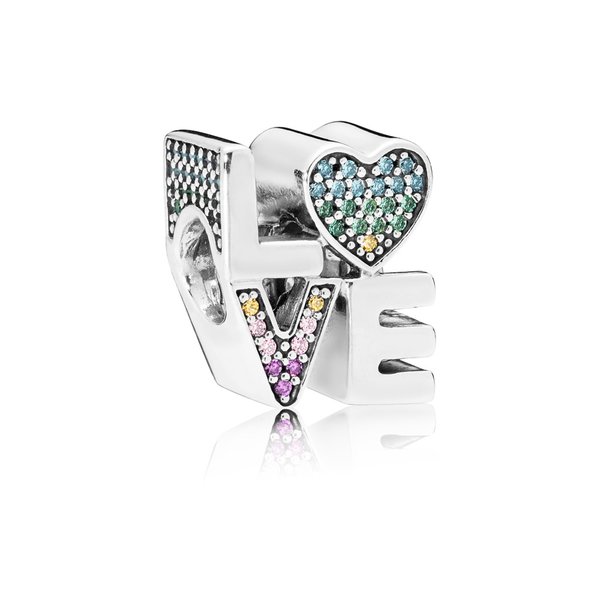 Pandora ékszer Színes szerelem ezüst charm 797189NRPMX