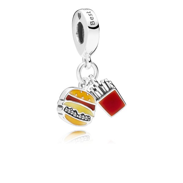 Pandora ékszer Hamburger és sültkrumpli charm 797211ENMX