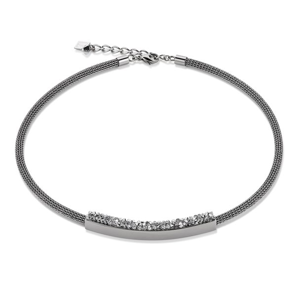 Coeur de Lion Nemesacél hálós nyaklánc swarovski kristállyal 4834/10-1700