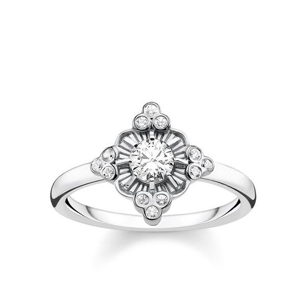Thomas Sabo Királyi fehér ezüst gyűrű 