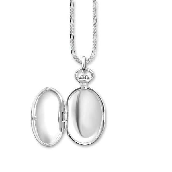 Thomas Sabo Ezüst lánc nyitható ovális medállal gyémánttal D_KE0040-356-14-L45