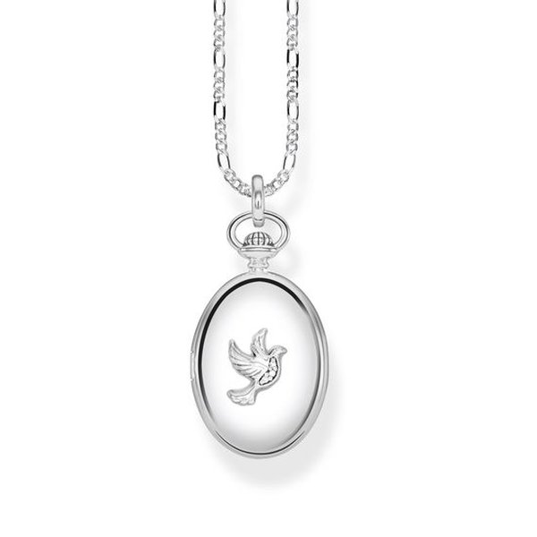 Thomas Sabo Ezüst lánc nyitható ovális medállal gyémánttal D_KE0040-356-14-L45
