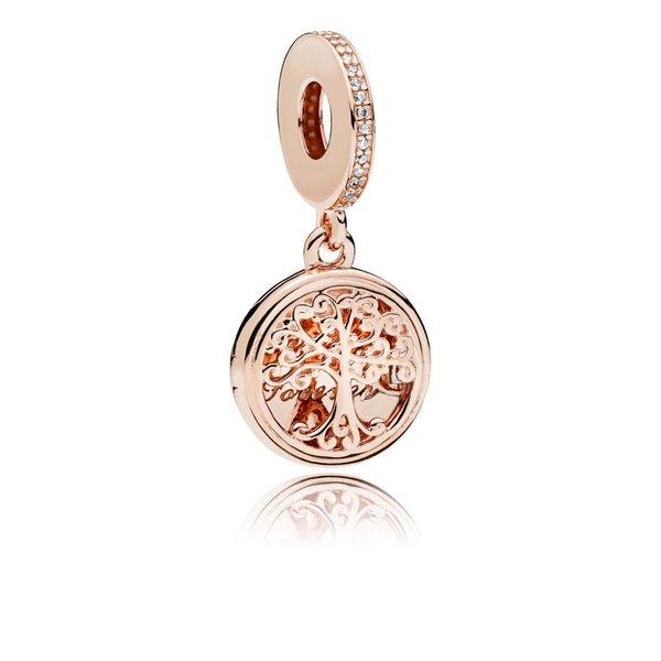 Pandora ékszer Családfa rozé charm 781988CZ