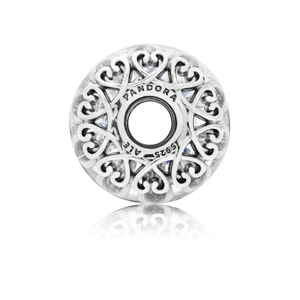 Pandora ékszer Irizáló fehér üveg charm 797617