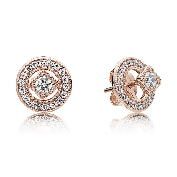 Pandora ékszer Vintage báj rozé fülbevaló 280721CZ