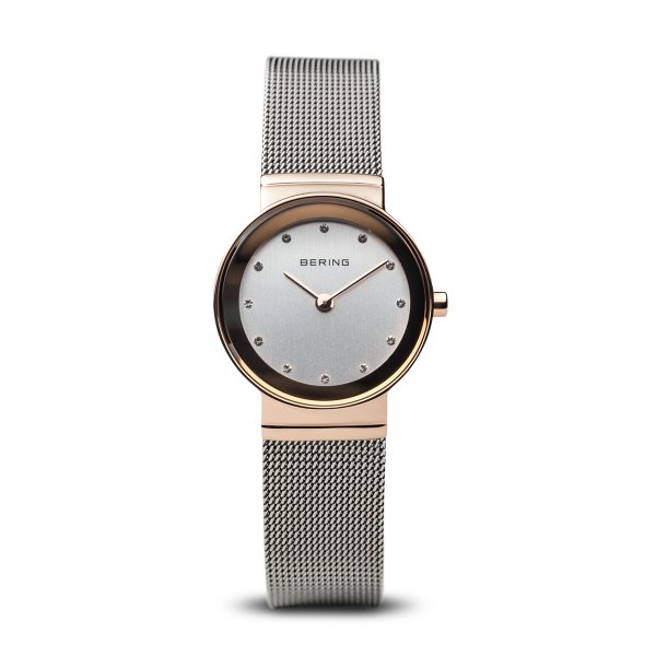 Bering Classic női óra rozé tokkal kristállyal 10126-066