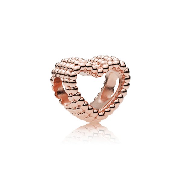 Pandora ékszer Gyöngyös szív rozé charm 787516