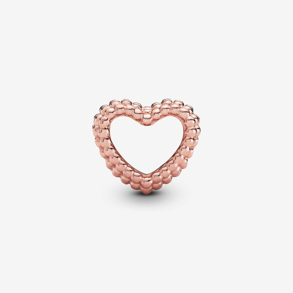 Pandora ékszer Gyöngyös szív rozé charm 787516