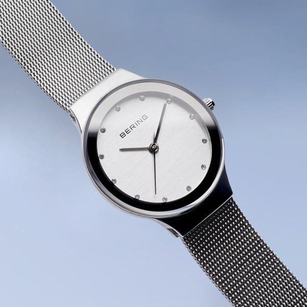 Bering Classic nemes acél női óra apró swarovski kristállyal 12934-000