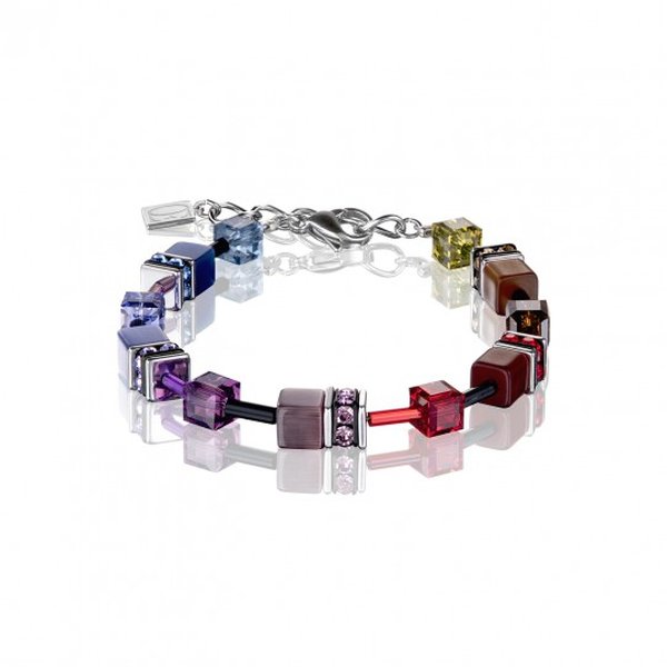 Coeur de Lion GeoCube multikolor karkötő kristállyal 2838/30-1570