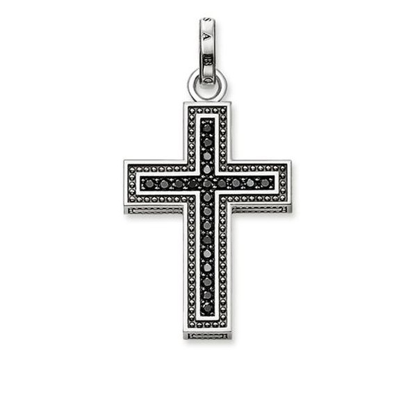 Thomas Sabo Fekete cirkónia köves kereszt medál PE530-051-11