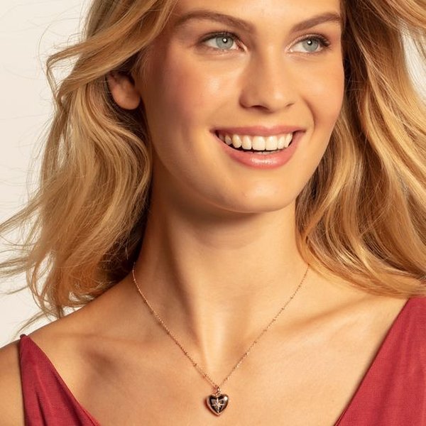 Thomas Sabo Rozé lánc nyitható szív medállal gyémánttal D_KE0035-923-14-L45