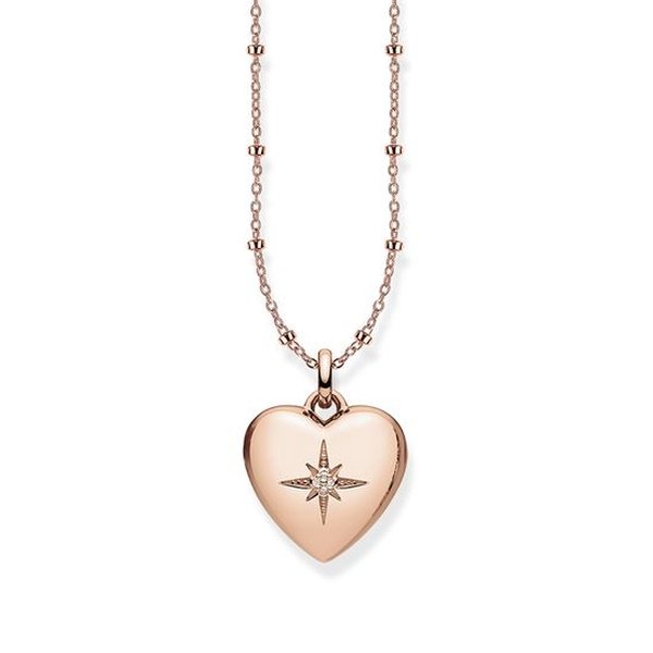 Thomas Sabo Rozé lánc nyitható szív medállal gyémánttal D_KE0035-923-14-L45
