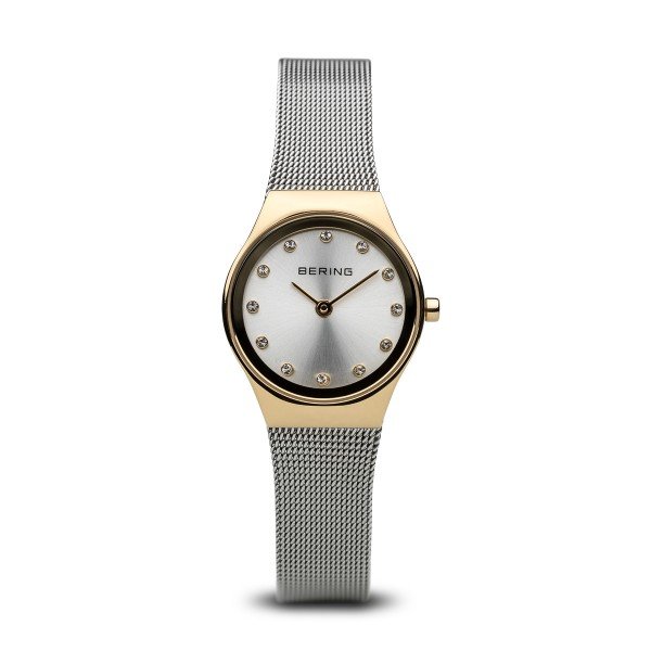Bering Classic acél óra arany tokkal kristályokkal 12924-001