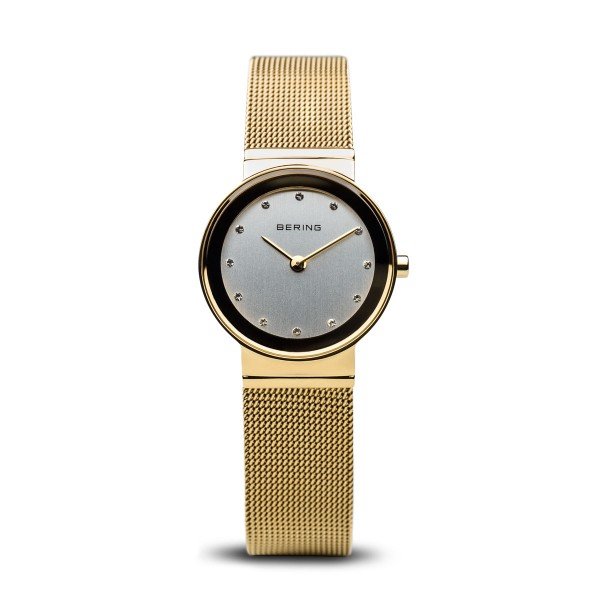 Bering Classic arany óra swarovski kristályokkal 10126-334