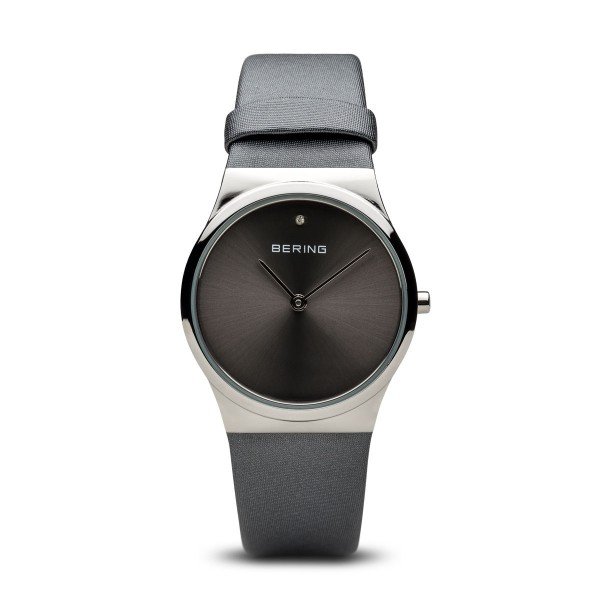 Bering Classic acél óra szürke szatén szíjjal 12130-609