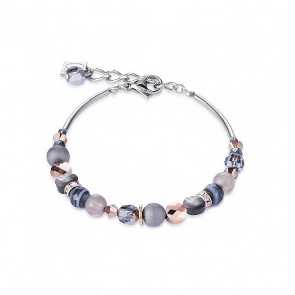 Coeur de Lion Gyöngyház swarovski és ásvány karkötő 4914/30-1200