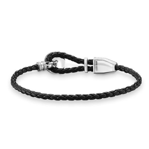 Thomas Sabo Bőr karkötő ezüst kereszttel A1861-949-11-L25