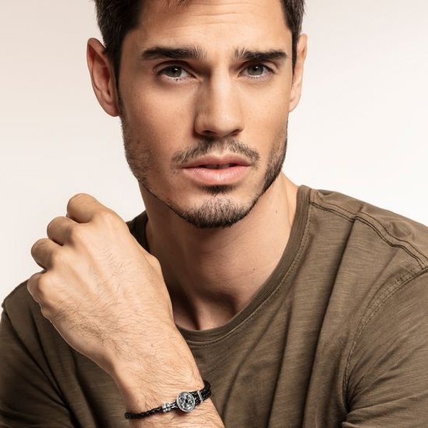 Thomas Sabo Bőr karkötő ezüst kereszttel A1861-949-11-L25
