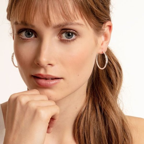 Thomas Sabo Királyi fehér karika fülbevaló cirkóniával CR633-051-14