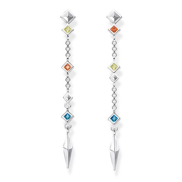 Thomas Sabo Eltérés ezüst fülbevaló színes kövekkel H2036-166-7