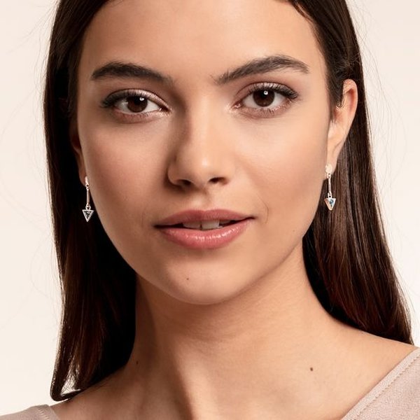 Thomas Sabo Kék háromszög függő ezüst fülbevaló H2038-009-31