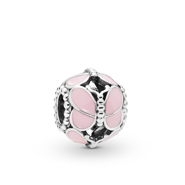 Pandora ékszer Rózsaszín pillangók ezüst charm 797855EN160