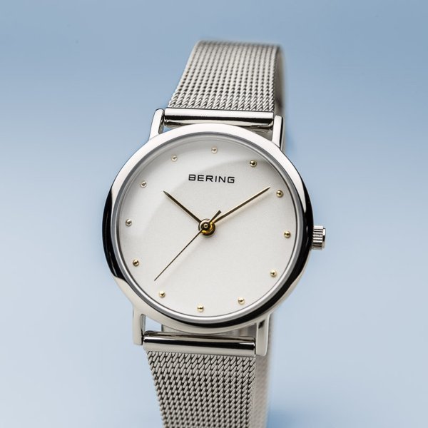Bering Classic acél női óra arany mutatókkal 13426-001