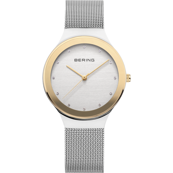 Bering Classic arany acél női óra kristállyal 12934-010