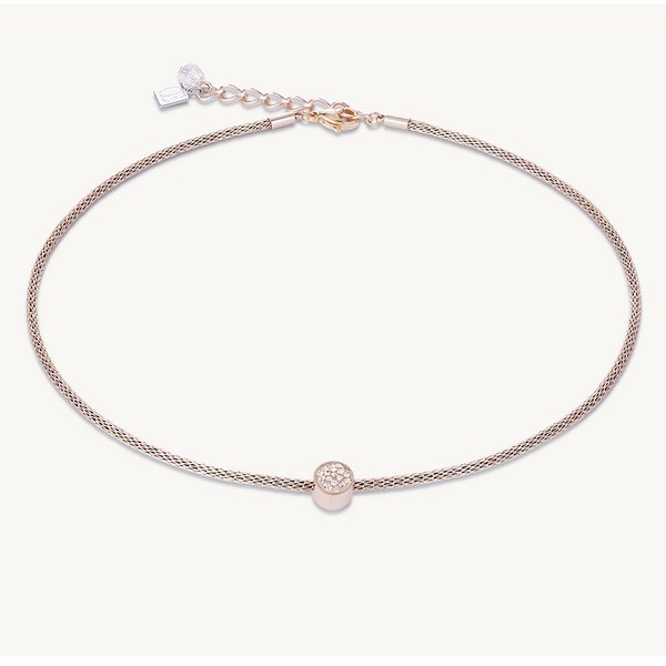 Coeur de Lion Rozé mesh nyaklánc swarovski medállal 0218/10-0225