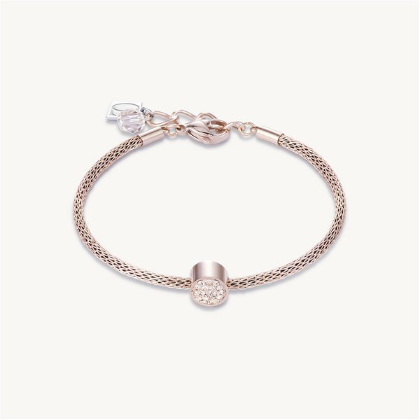Coeur de Lion Rozé mesh karkötő swarovski medállal 0218/30-0225