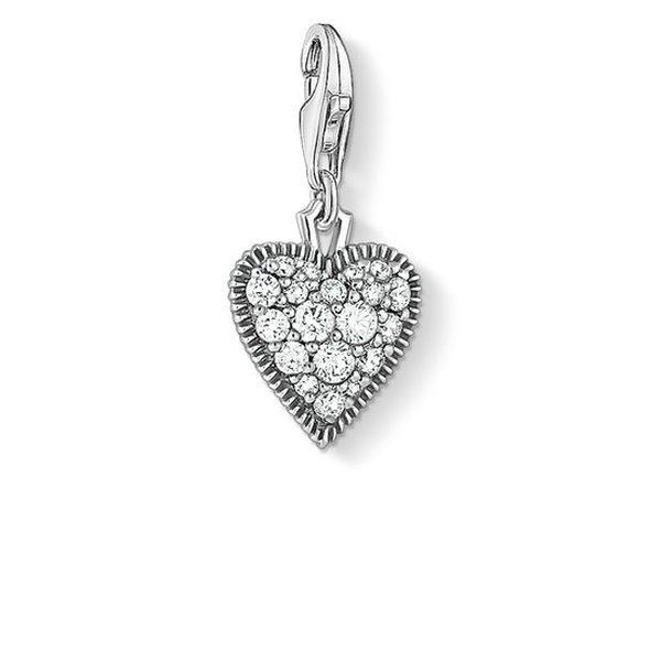 Thomas Sabo Vintage szív ezüst charm cirkóniával 1747-643-14