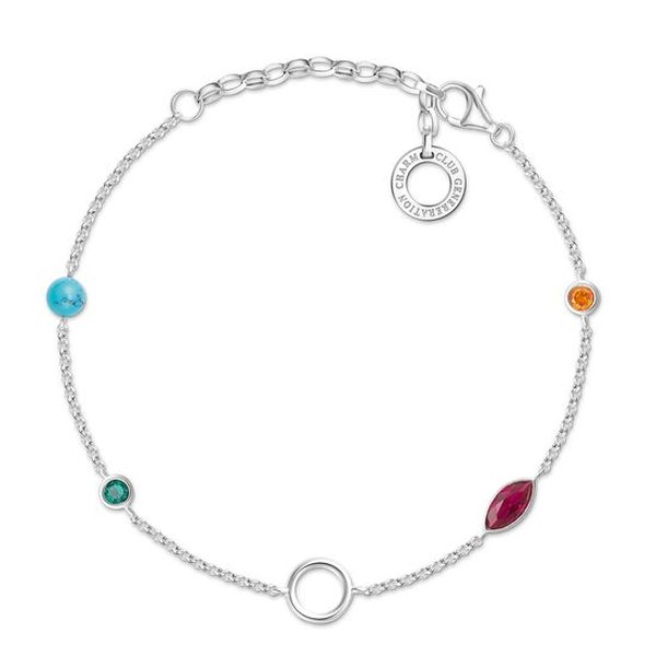 Thomas Sabo Ezüst karkötő színes kövekkel X0274-965-7-L19v