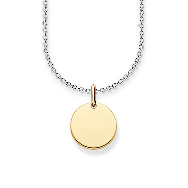 Thomas Sabo Ezüst nyaklánc kerek arany medállal SCKE150269