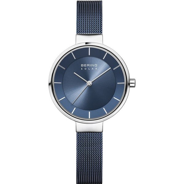 Bering Solar kék ezüst női óra 14631-307