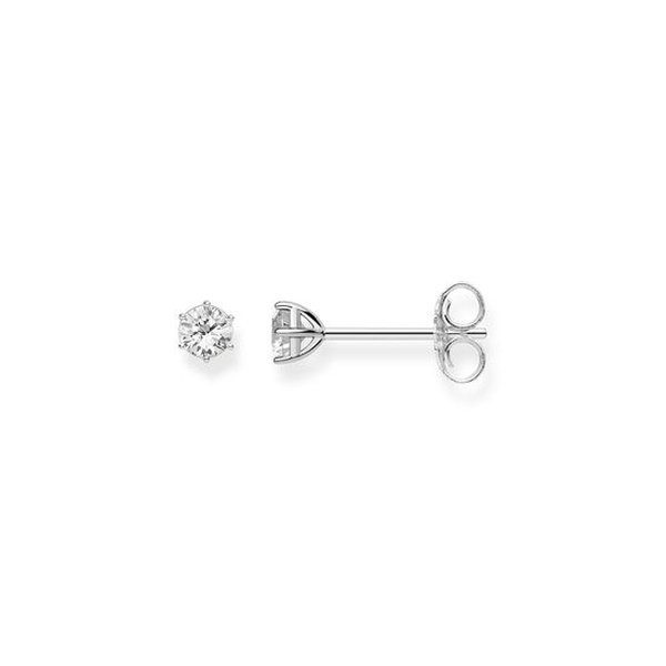 Thomas Sabo Fehér cirkónia köves bedugós ezüst fülbevaló H1964-051-14