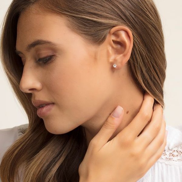 Thomas Sabo Fehér cirkónia köves bedugós ezüst fülbevaló H1964-051-14