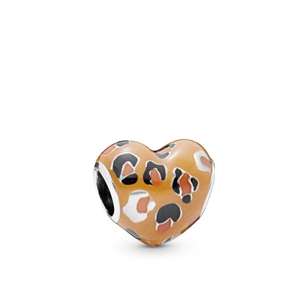 Pandora ékszer Párduc szív ezüst charm 798065ENMX