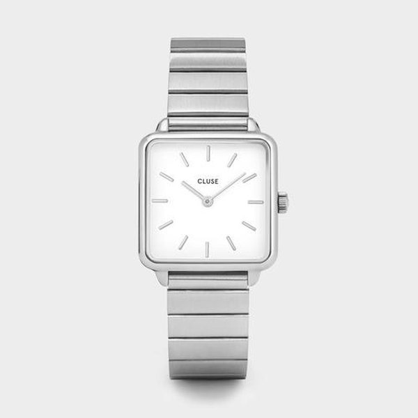 Cluse La Tetragona ezüst fehér óra CL60022S